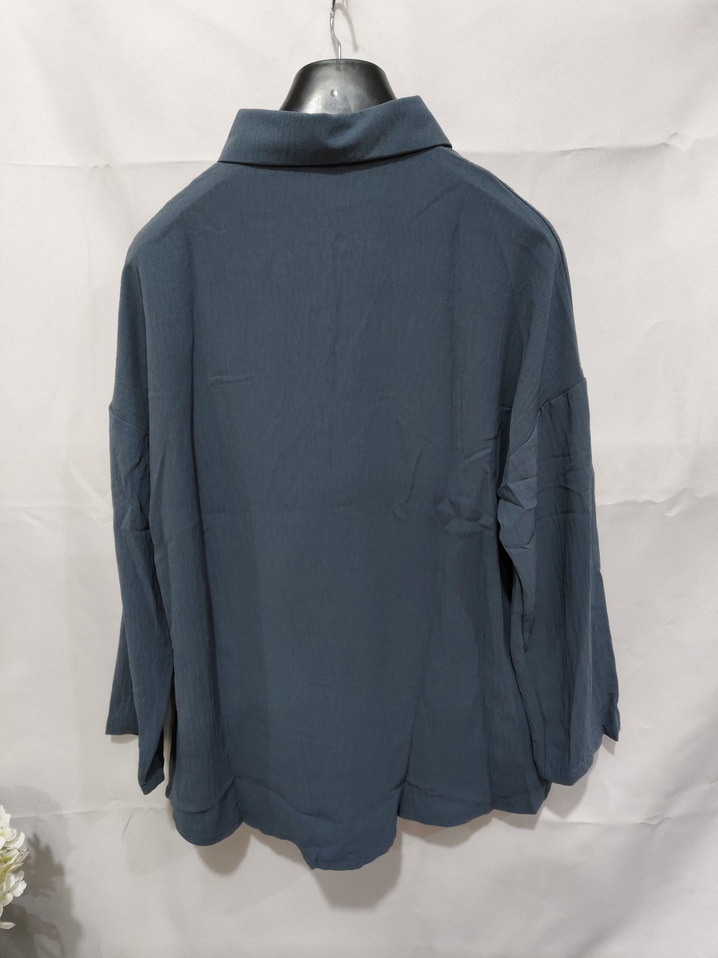 Lapel Long Sleeve Shirt Women's Single-breasted Pleated Shirt Tops Clothing